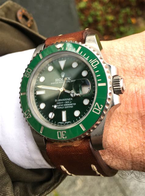 rolex submariner green strap